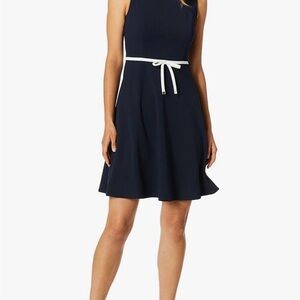 Tommy Hilfiger Tie-Waist Scuba Crepe Dress